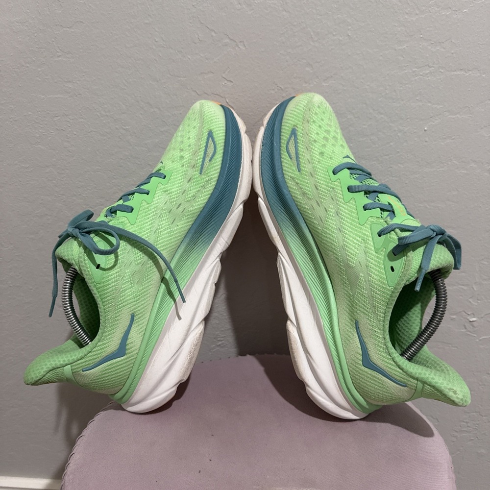 Hoka One One Clifton 9 Green Running Shoes 1127895-ZLGL Mens Sz 11D - Picture 5 of 8